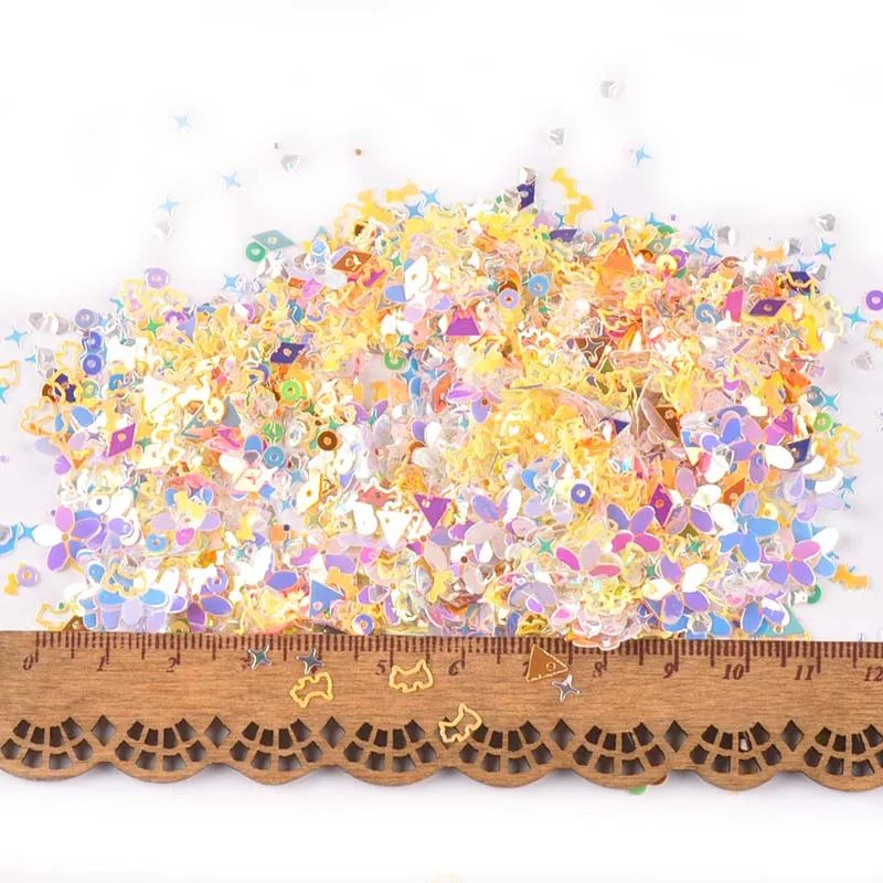 10 г(около 1000 шт) Смешанные Блестки для рукоделий блестки DIY Face Nail Art Decor Shell Spangle швейные принадлежности блестки наклейки C2677
