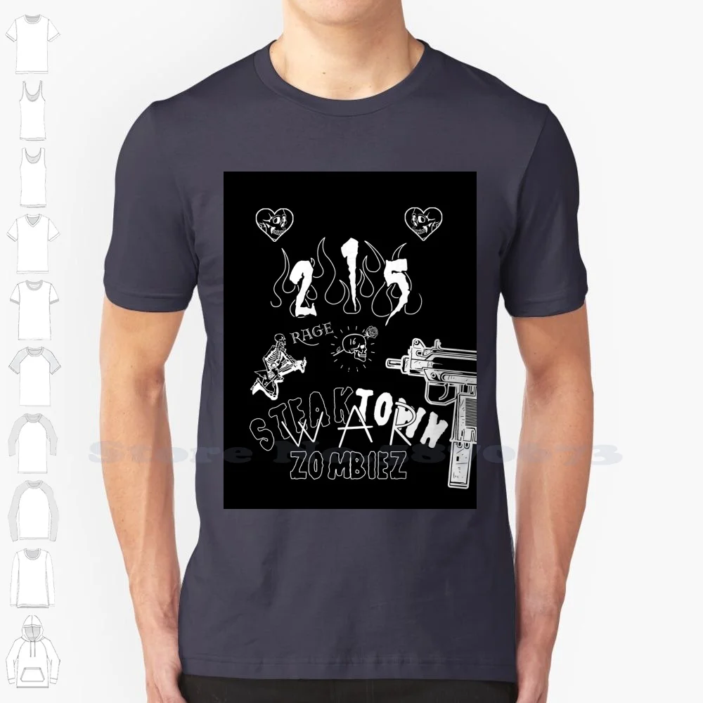 Татуировки Lil Uzi Vert 100% хлопчатобумажная футболка Rapper TIS