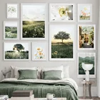 Маргаритка Одуванчик долина поезд трава цветок настенная живопись холст скандинавские плакаты и принты настенные картинки для декора гостиной