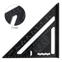 7inch aluminun alloy black triangle ruler angle ruler 9045 degrees protractor home buildersdiy artistsmeasuring woodworking