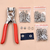 pliers 50 sets of brass snaps rivet childrens clothing buttons metal buttons 9 5mm hollow five claw buckle