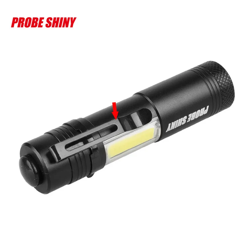 Супер яркий XM-L Q5 + COB светодиодный 4 режима 3500Lm 14500 фонарик для безопасности и