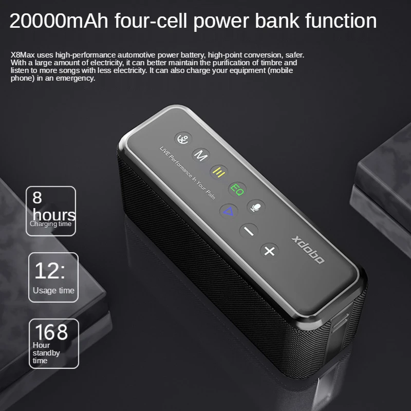 XDOBO X8 Max 100 Вт портативная беспроводная Bluetooth Колонка TWS сабвуфер и Аккумулятор