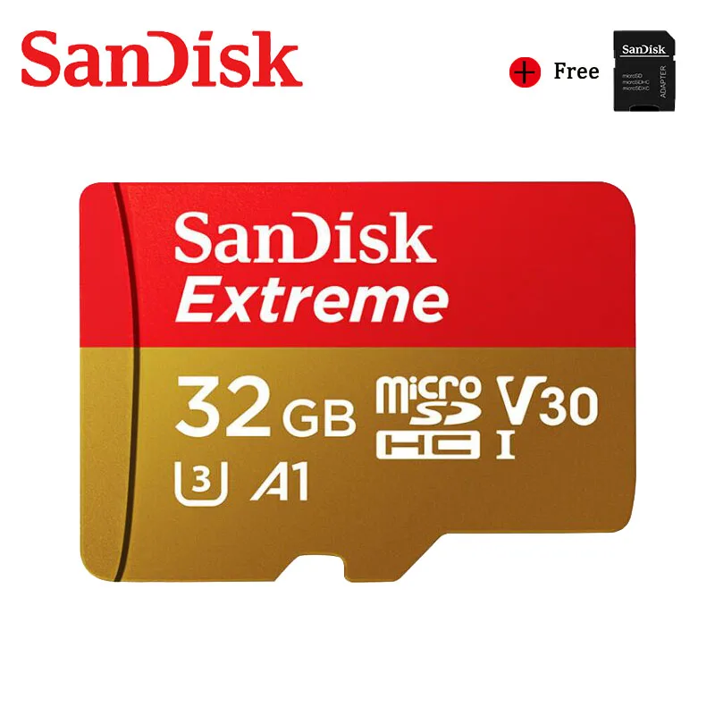 Карта памяти Sandisk Extreme Ultra Micro SD карта TF U1 U3 V30 4K 32 ГБ 64 128 256 400 гб | Компьютеры и офис