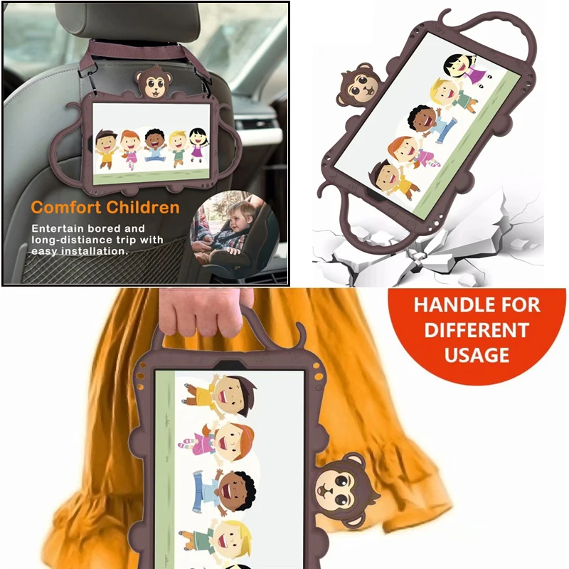 

Tablet Case For Samsung Galaxy Tab A 8.0 10.1 SM T295 T515 Cute Cartoon Kids Silicone Tablet Cover For Tab A7 10.4 SM-T505 funda