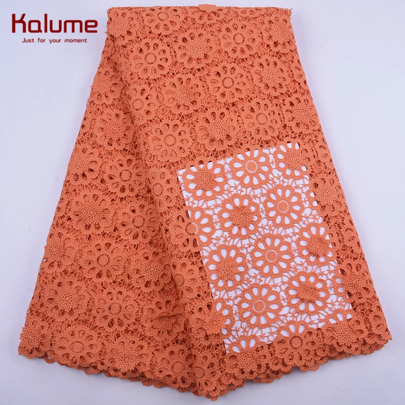 Kalume Свадебный нигерийский гипюр шнур кружевная ткань вышивка высокое качество