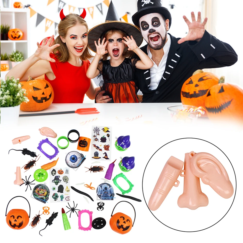 

120pcs Halloween Horror Toy Accessory Prank Spoof Tricky Kit Children Toy Playing Funny Tricks Supplies Prank Spoof Horror