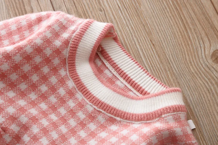 Платье для маленьких девочек теплое вязаное Сетчатое платье принцессы с длинным