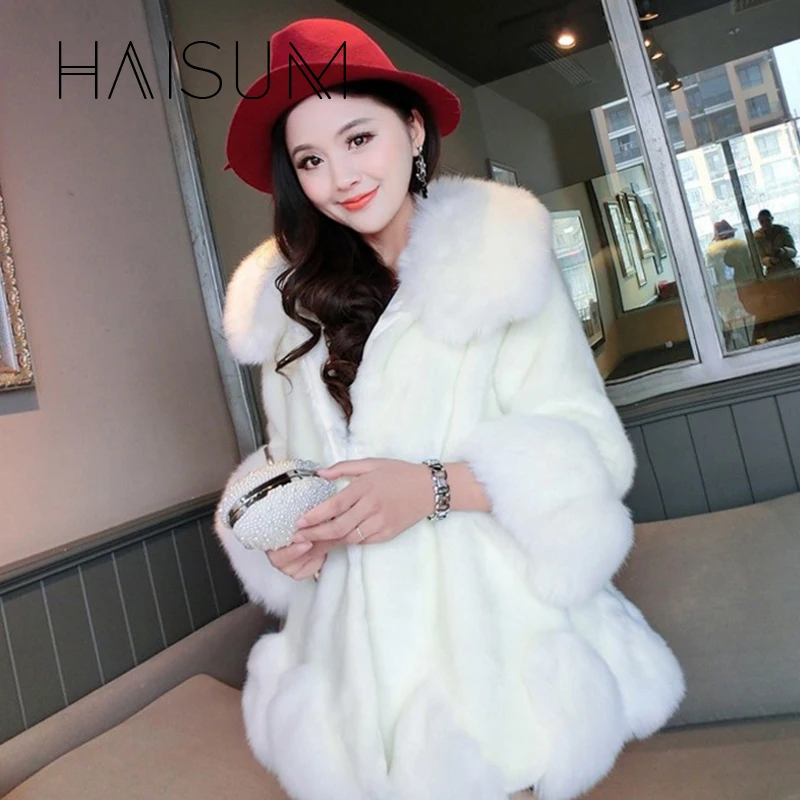 Женское пальто из искусственного меха теплое зимнее 3 видов лисьего короткий