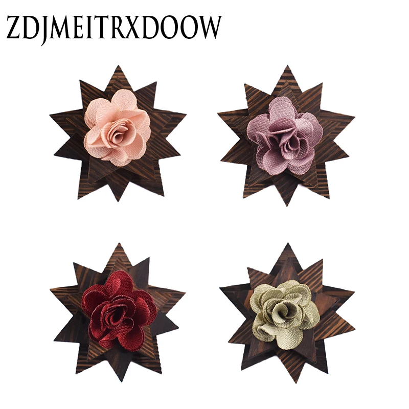 Деревянные броши помада губа любовь сердце вишня эмалированные булавки модная