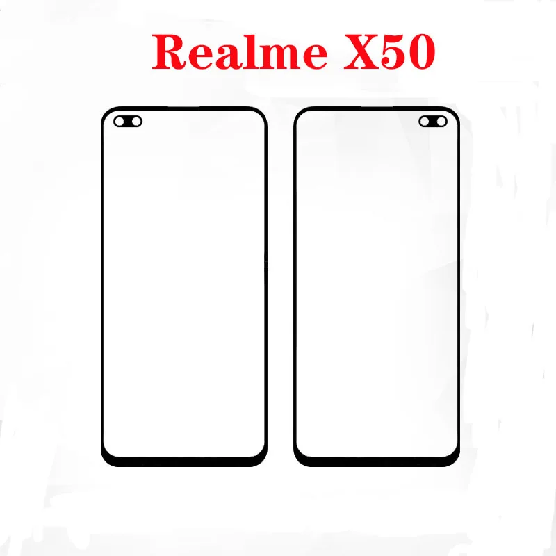 

original For Realme X50 Front Outer Glass Top Lens Screen Panel Replacement