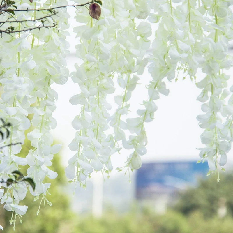 24 шт. в упаковке искусственная Вистерия Глициния висячая гирлянда шелковые
