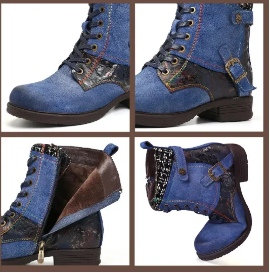 

Women Mid-Calf Boots Fashion Candy Color Genuine Leather Girl Shoes 2020 Winter Autumn High Heels Boots Woman Winter Zapatillas