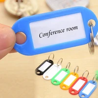 20pcs colorful plastic id sign labels name keychain car door key tag ring 2020 new