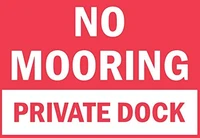 no mooring private dock activity sign park signs marina aluminum metal sign metal sign 8x12 inches