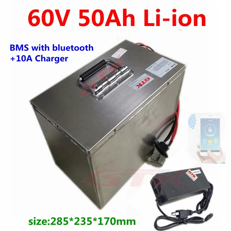 Аккумуляторная батарея литий-ионная обновленная 60 В 50 Ач BMS с bluetooth для скутера