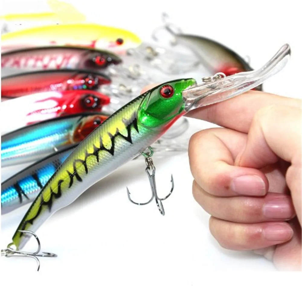 

FISHINAPOT 1 шт. 17 см 29 гр большая блесна рыболовные приманки японские плавание на глубине морской рыбалки жесткие приманки, Искусственные воблер...