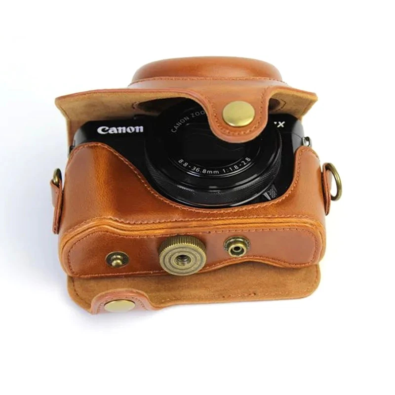 Жесткий чехол из искусственной кожи в стиле ретро для Canon Powershot G7X mark 2 G7XII G7X2 G7X3 G7XIII