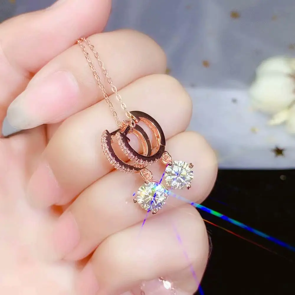 Moissanite новейшие стильные серьги-гвоздики, Супер Популярные женские серьги-гвоздики, Мигающий Огонь, 925 серебро, не чувствительный