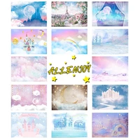 allenjoy castle pastel bokeh child photography backgrounds baby shower rainbow wallpaper diy photobooth birthday party curtains