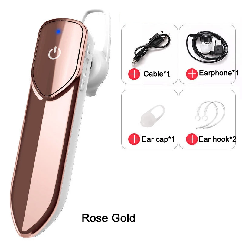 Rose Gold Mouseme Bluetooth наушники с микрофоном свободные руки беспроводные наушники спортивные беспроводные наушники Bluetooth гарнитура микрофон - Цвет: Rose Gold