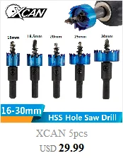 XCAN, 3 шт., 3-12 мм, 4-12 мм, 4-20 мм, HSS, прямые пазы, шаг, набор сверл, титановое покрытие, дерево, металл, дырокол, набор сверл
