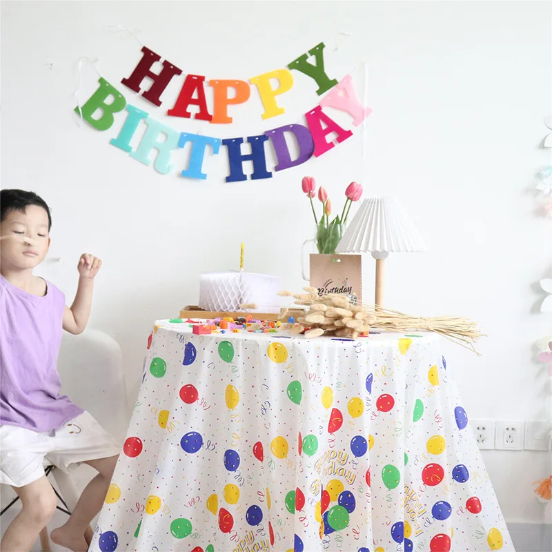 

Printed disposable tablecloth birthday party rectangular round children's camping kindergarten table dessert tablecloth