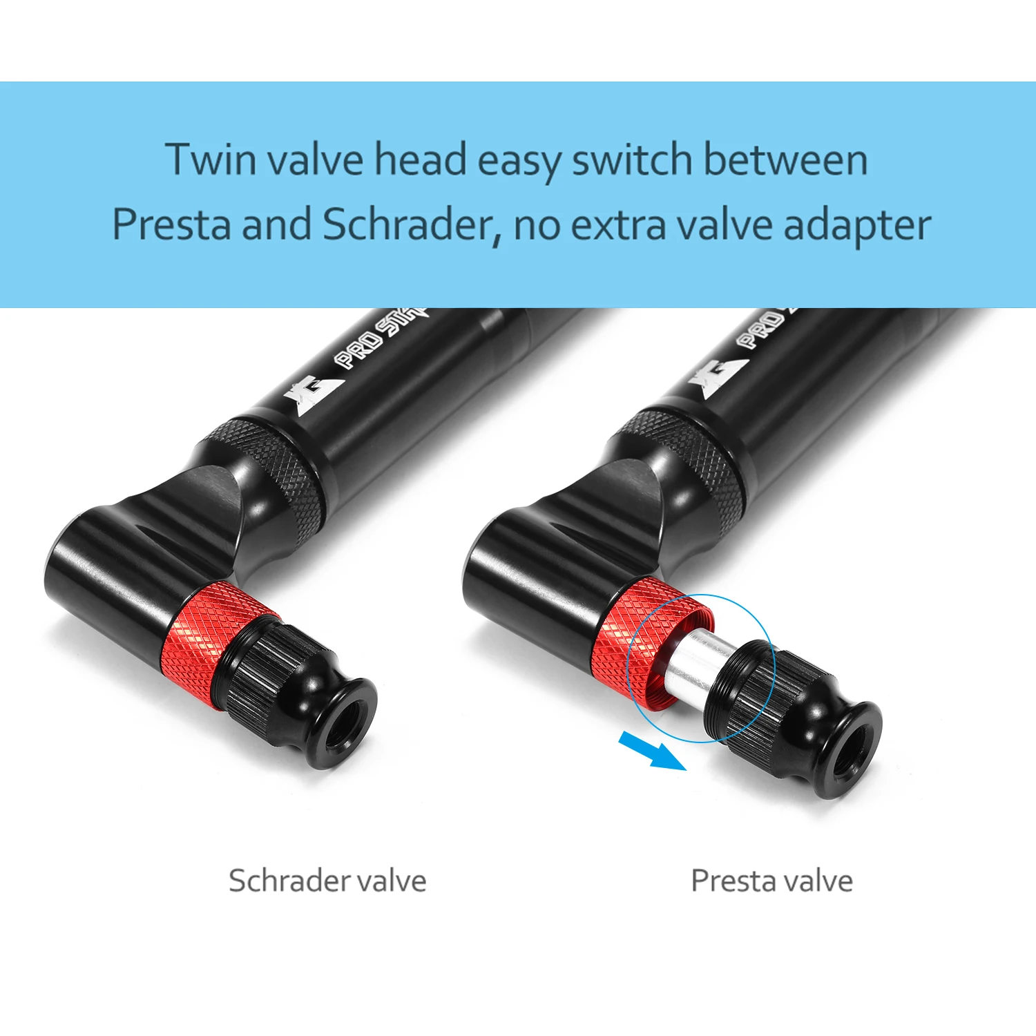 160PSI велосипедный насос для велосипеда давления воздуха шин портативный Presta Schrader