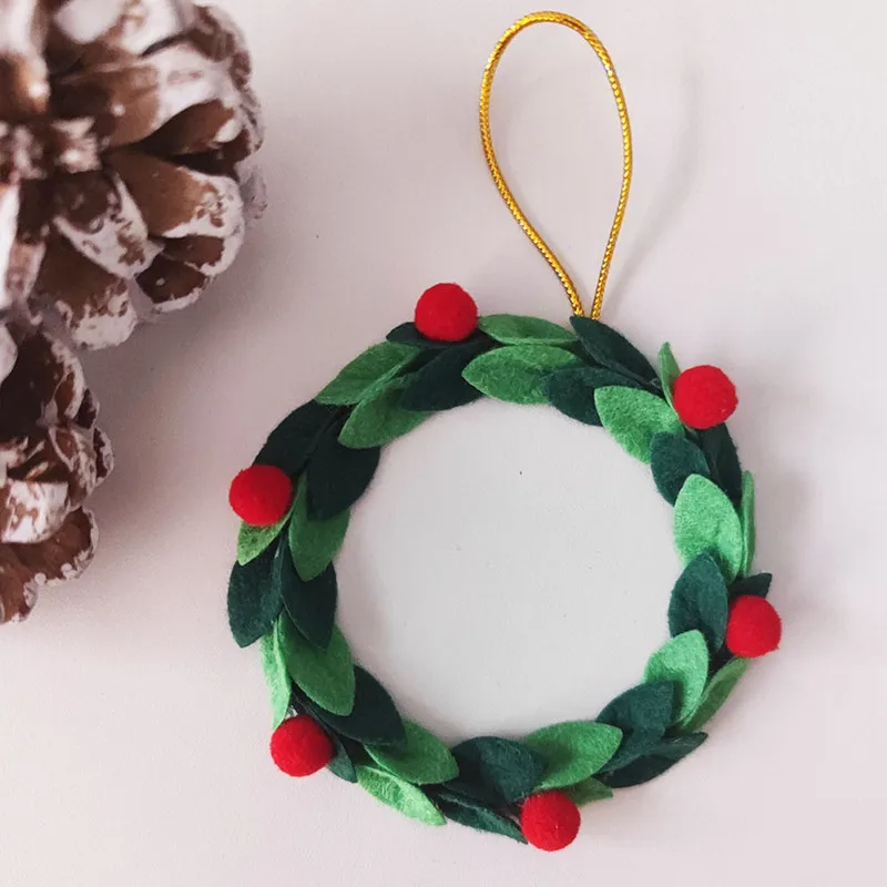 

1 шт. Рождественский венок, подвеска на рождественскую елку, креативные простые домашние аксессуары, ремесла для гостиной, спальни вечерние ...