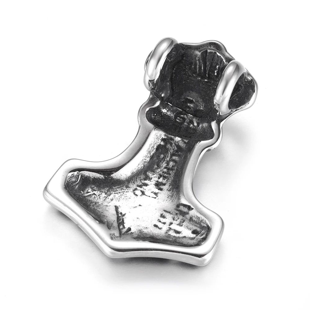 Нержавеющая сталь Viking Thor Hammer подвеска отверстие 5 мм для ожерелья DIY Аксессуары фурнитура для изготовления ювелирных изделий мужские Подвески поставки