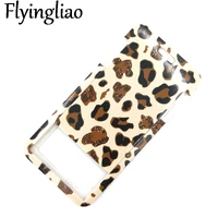classic leopard print lanyard credit card id holder bag student women travel card cover badge car keychain decorations