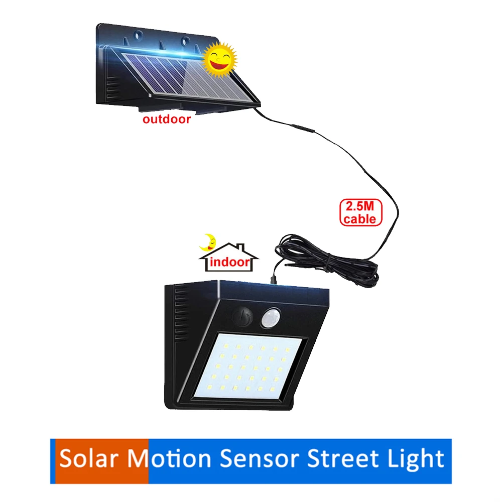 

1PCS LEDs PIR Motion Sensor Solar Street Light 3 modes Garden Security Lamp Outdoor Light Waterproof Energy Saving Wall Lamp ind