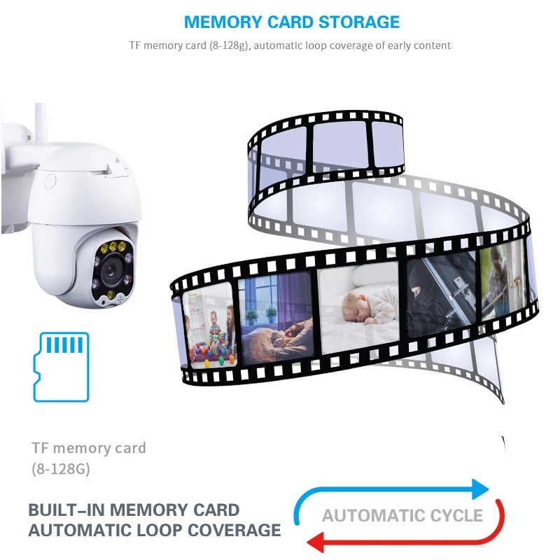 Наружная беспроводная камера видеонаблюдения с автослежением 1080P PTZ|Камеры