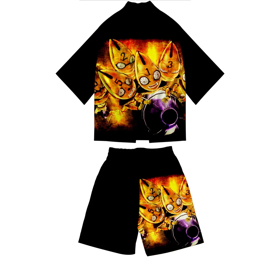 

Jojo Bizarre Adventure Kimono Cardigan Shirt and Shorts Two Piece Set Cosplay Costume Yukata Haori Traditional Japanese Clothing