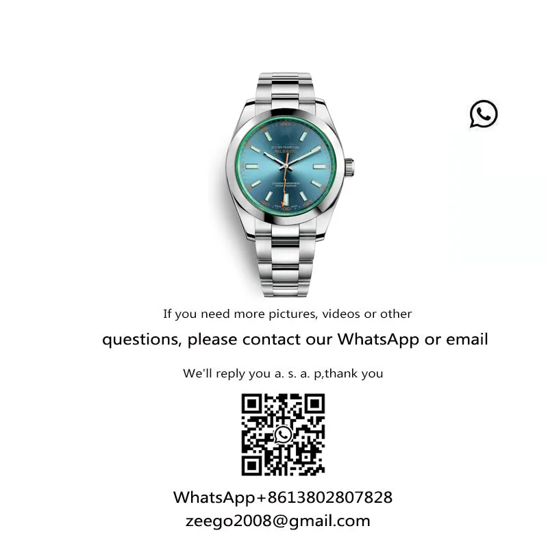 

Men's luxury top mechanical watch milgauss series 1:1 blue luminous automatic winding high-quality steel belt