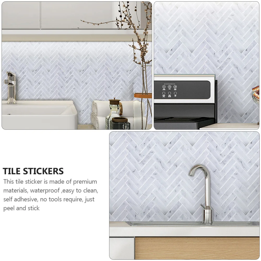 

1 Set Bathroom Waterproof Wall Sticker Home Decor Removable Wall Tile Sticker