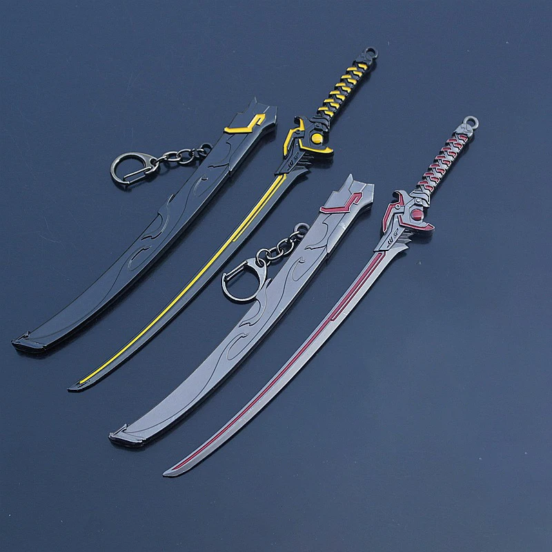 

Искусственная модель игрушечного меча периферийный Genji Дракон зло призрак меч нож брелок не острые 22 см поделки подвеска брелок