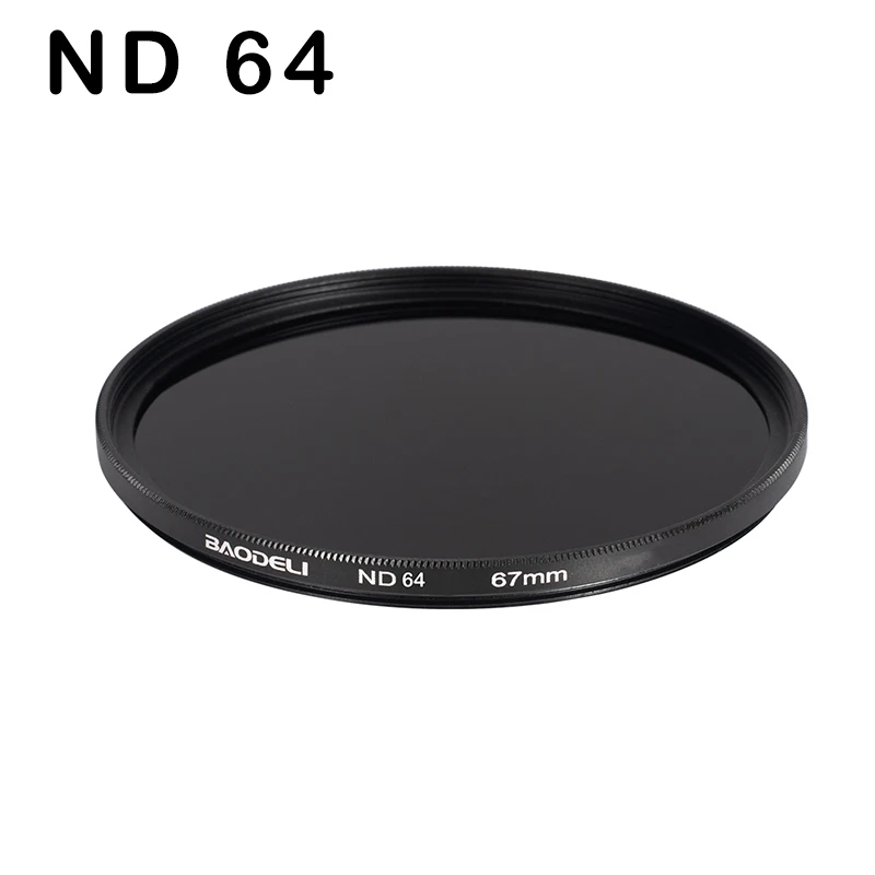 ONLY ND64 NO BOX BAODELI фильтр для объектива, концепция Nd Fld MC Uv Macro Star Polarisatie 49 52 55 58 62 67 72 77 82 мм для Nikon Canon sony аксессуары - Цвет: ONLY ND64 NO BOX