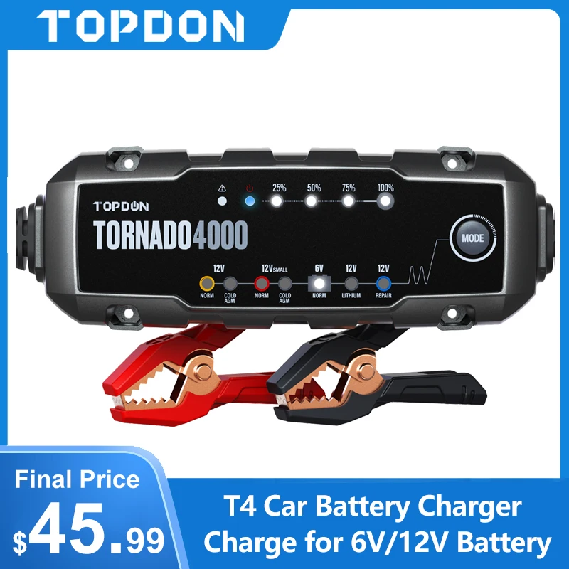 Автомобильное зарядное устройство Topdon T4000 6 в 12 В | Автомобили и мотоциклы