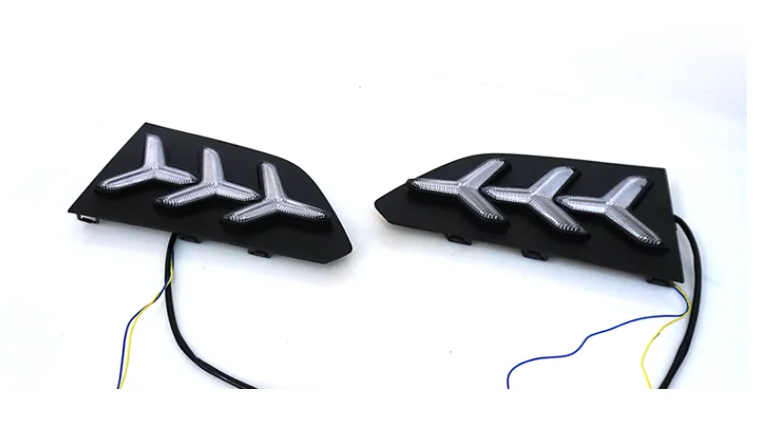 

2PCS LED DRL fog lamp Driving lights Yellow Turn Signal Lamp For Honda CIVIC hatchback 2020 2021 Daytime Running Light