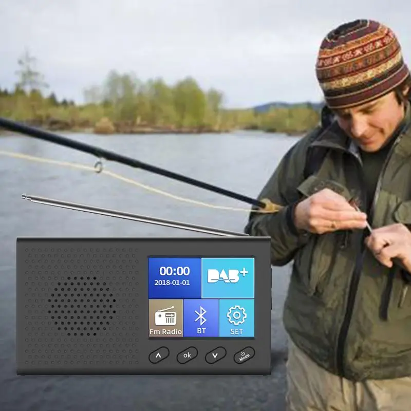 

1Set Mini Portable DAB Receiver FM Radio Bluetooth 4.2 Music Player Support 3.5mm Stereo Audio Output Function