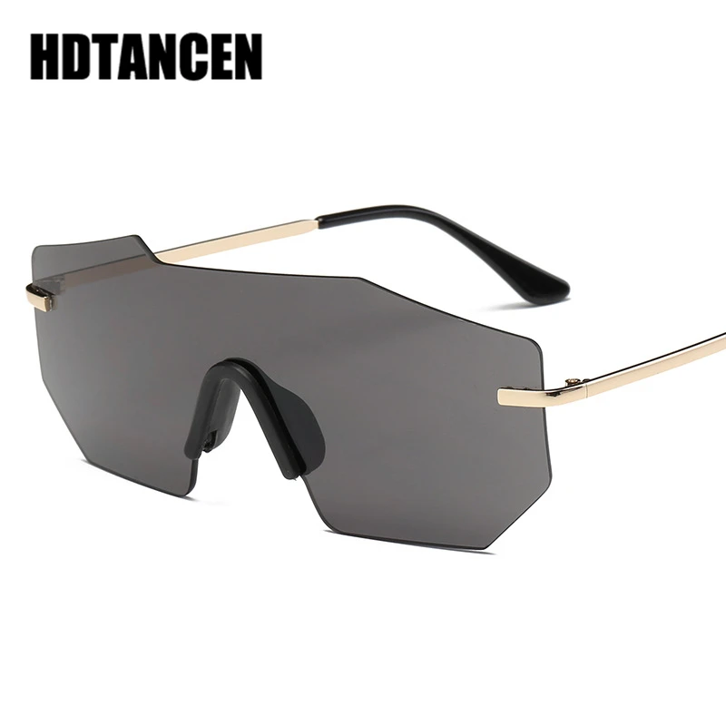 Солнцезащитные очки без оправы HDTANCEN унисекс зеркальные для вождения в стиле