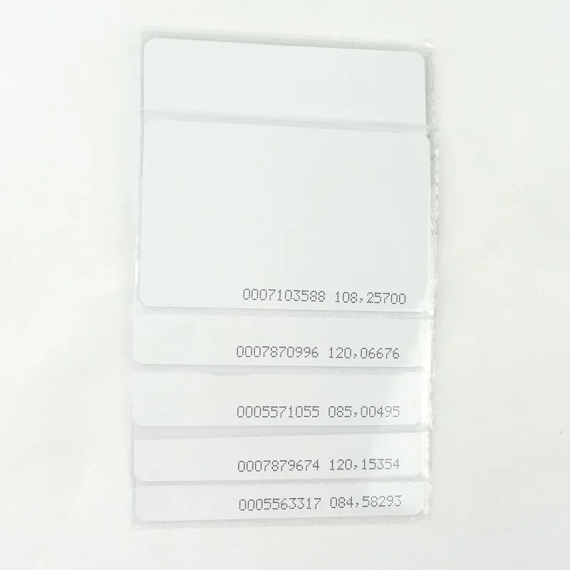 10 шт./лот rfid карта 125 кГц TK4100 чистая смарт EM4100 ID ПВХ с номером серии UID для системы