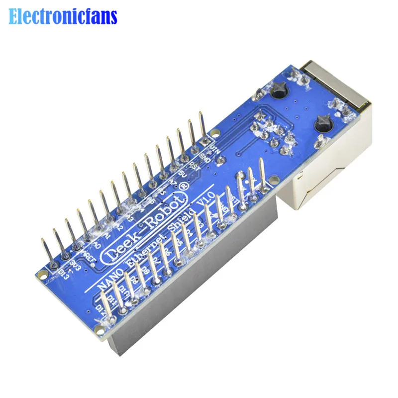 10 шт./лот Стандартный Щит Ethernet Nano V3 ENC28J60 микрочип HR911105A RJ45 веб сервер модуль плата