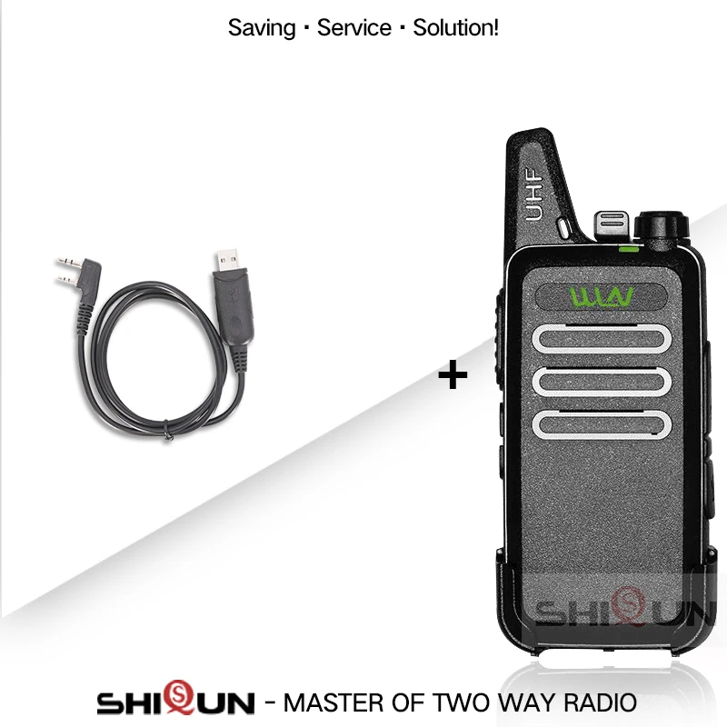 1 шт. WLN KD-C1 Мини Портативная рация UHF двухстороннее радио RT22 talki walki WLN радио 5 Вт Мини портативное 2 пути радио UHF 400-470Mh USB - Цвет: Add Cable