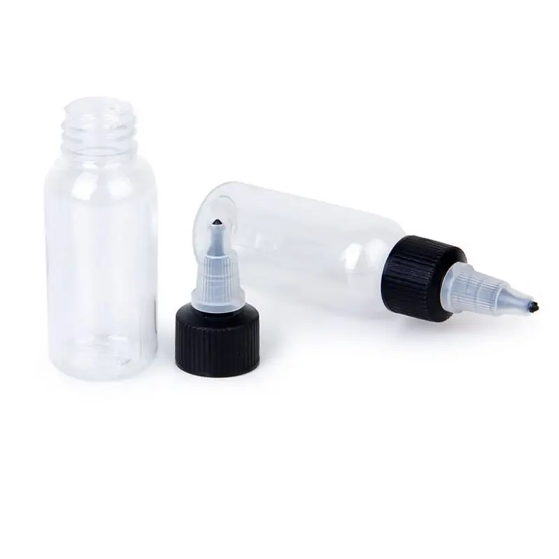 

30ml Transparent PlasticTattoo Pigment Ink Bottles Twist Cap Tattoos Ink Pigment Clear Bottle Supplies Tools Plastic Empty