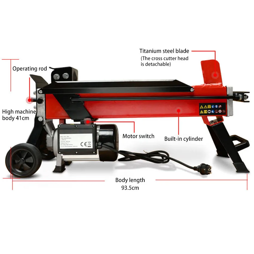 6 тонный Электрический разделения разделочные дерево машина 2200W 220V с высоким