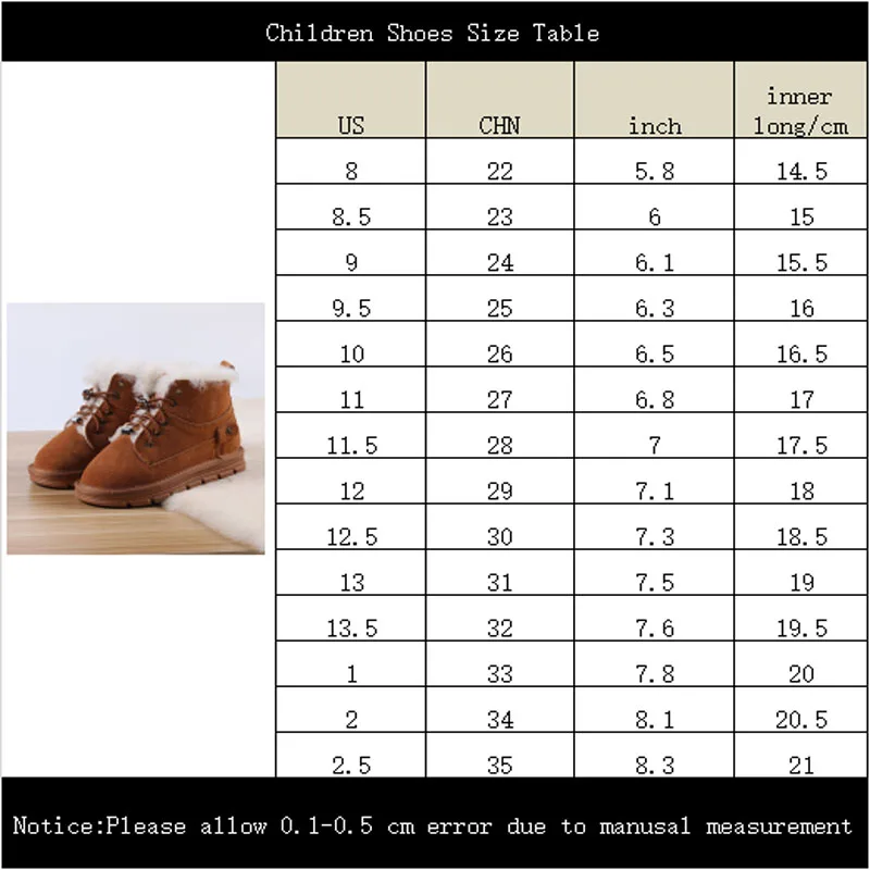 

Boys anti-ski boots fur one winter new cotton children's shoes female baby short boots genuine leather and cashmere boots