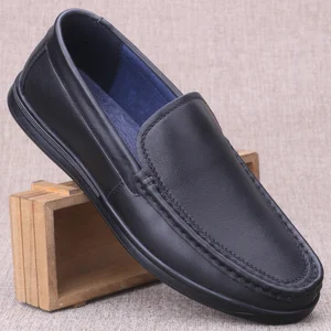 Туфли мужские из натуральной кожи, дышащие, на мягкой подошве