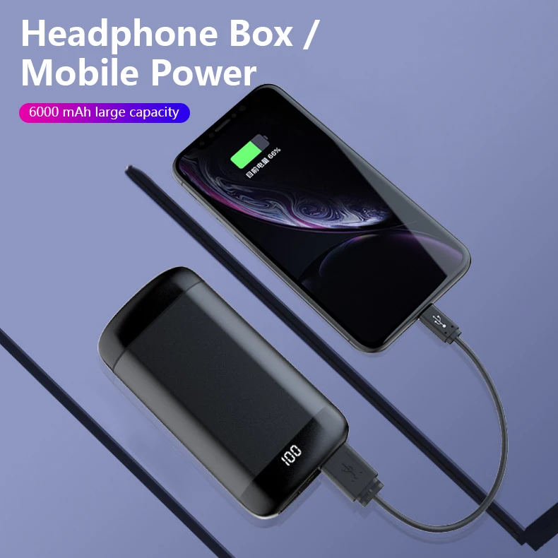 1 шт. Q66 наушники вкладыши TWS Bluetooth 5 0 гарнитура Беспроводной стерео Hi Fi звук Шум